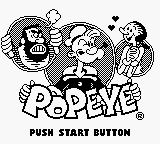Popeye title screen for GameBoy